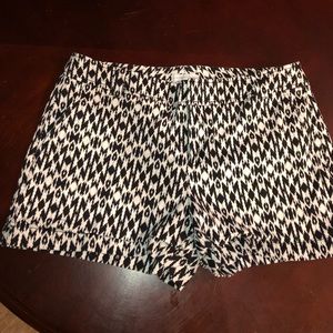 Black & White Patterned Shorts